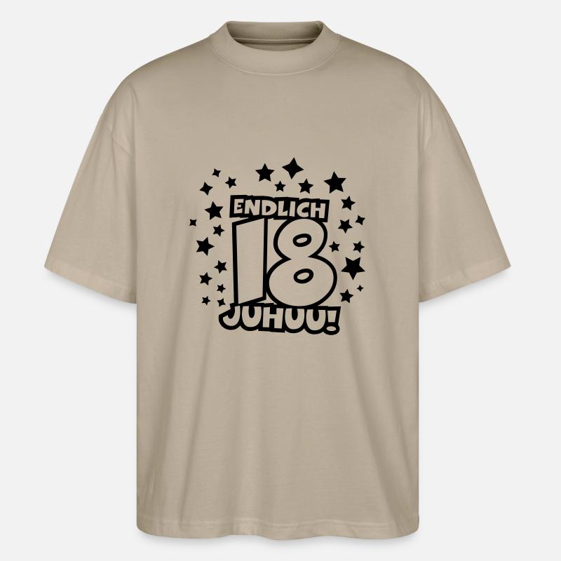 endlich_18_2_f1 - Stanley/Stella Oversized Unisex Bio T-Shirt Blaster 2.0 - Steingrau