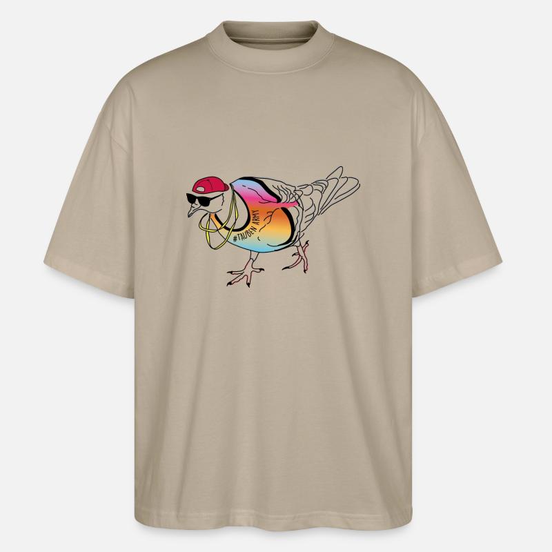 taube2 - Stanley/Stella Oversized Unisex Bio T-Shirt Blaster 2.0 - Steingrau