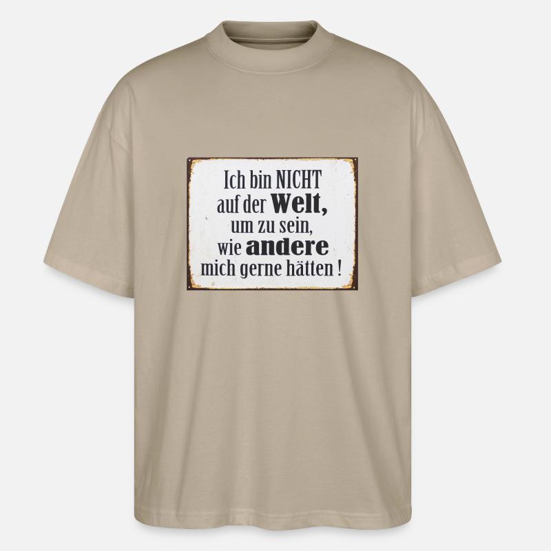 Selbstbewusstsein Spruch Geschenk - Stanley/Stella Oversized Unisex Bio T-Shirt Blaster 2.0 - Steingrau