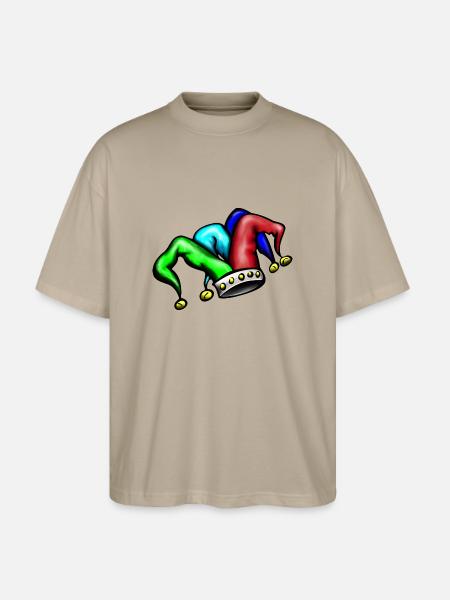 Jonglöörit hattu hovinarri korkki riemumielin - Stanley/Stella Blaster 2.0 Unisex Oversized Luomu T-paita - kiven harmaa
