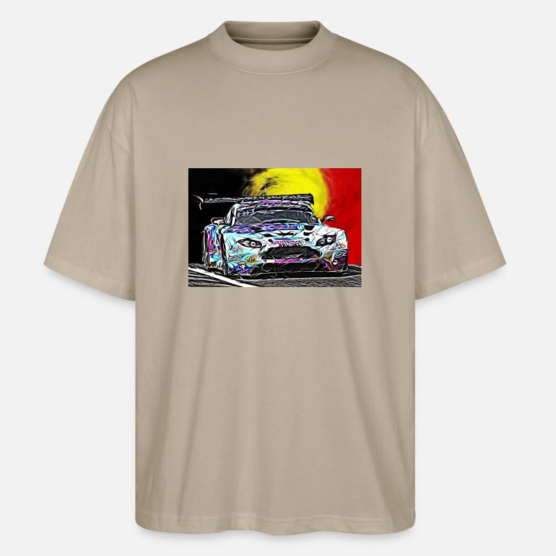 Sarah Bovy & Aston Martin - Stanley/Stella Oversized Unisex Bio T-Shirt Blaster 2.0 - Steingrau