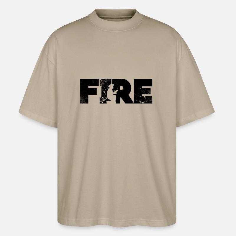 Firefighter In Action - T-shirt bio Blaster 2.0 coupe oversize Stanley/Stella Unisexe - gris pierre