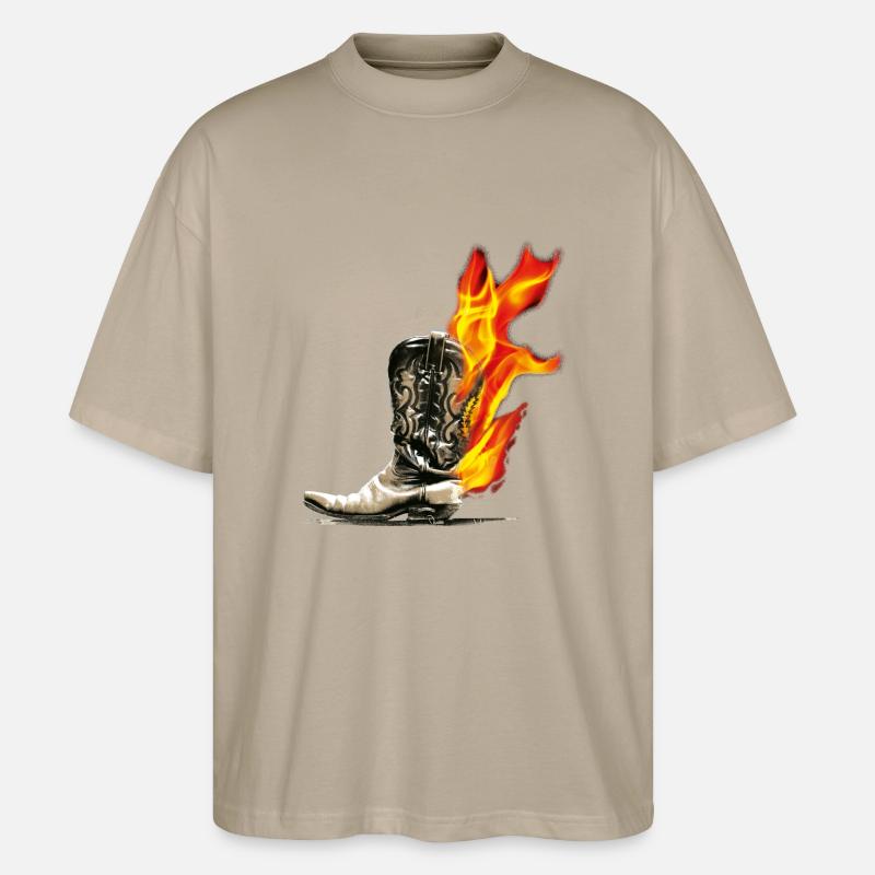 kl_linedance35c - Stanley/Stella Oversized Unisex Bio T-Shirt Blaster 2.0 - Steingrau