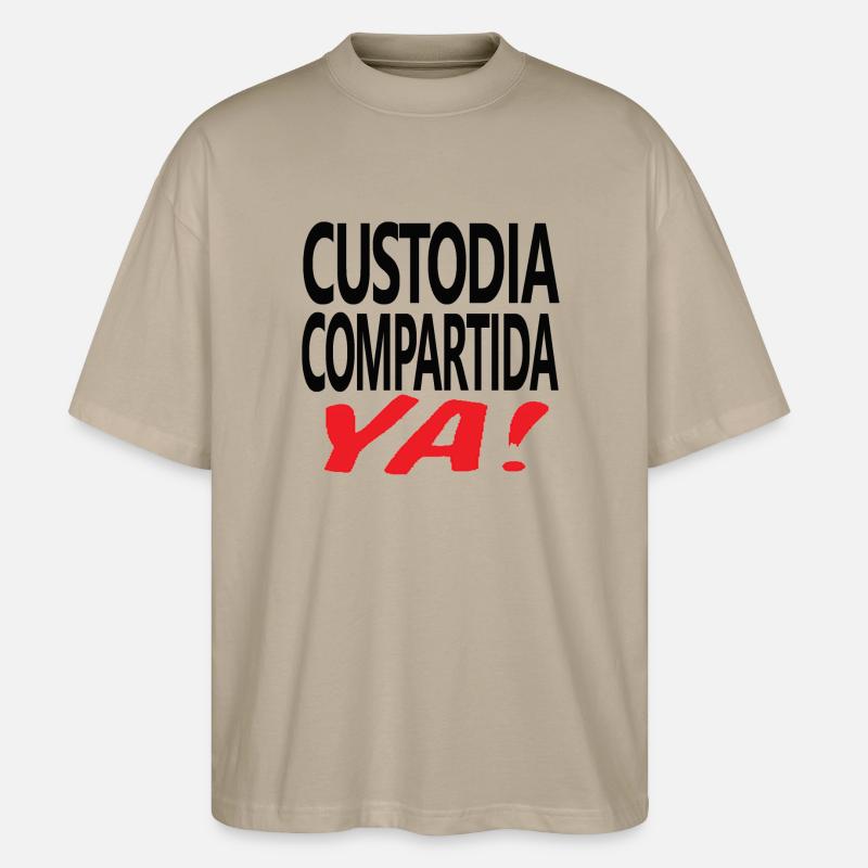 Custodia Compartida YA Negro - T-shirt bio Blaster 2.0 coupe oversize Stanley/Stella Unisexe - gris pierre