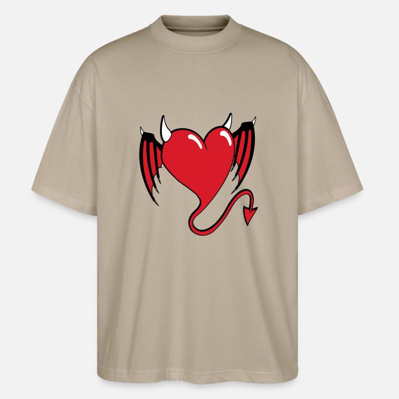 HerzTeufel - Stanley/Stella Oversized Unisex Bio T-Shirt Blaster 2.0 - Steingrau
