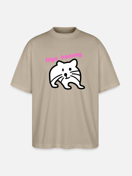 hiya hammy - Stanley/Stella Oversized Unisex Organic T-shirt Blaster 2.0 - stone