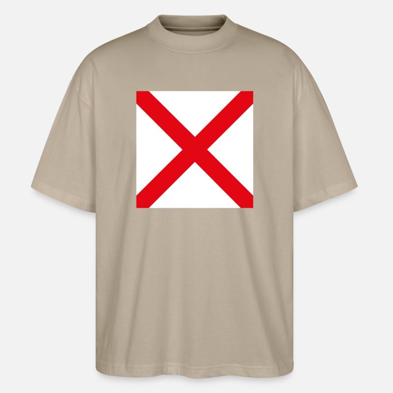 I_Require_Assistance_Flag - Stanley/Stella Oversized Unisex Bio T-Shirt Blaster 2.0 - Steingrau