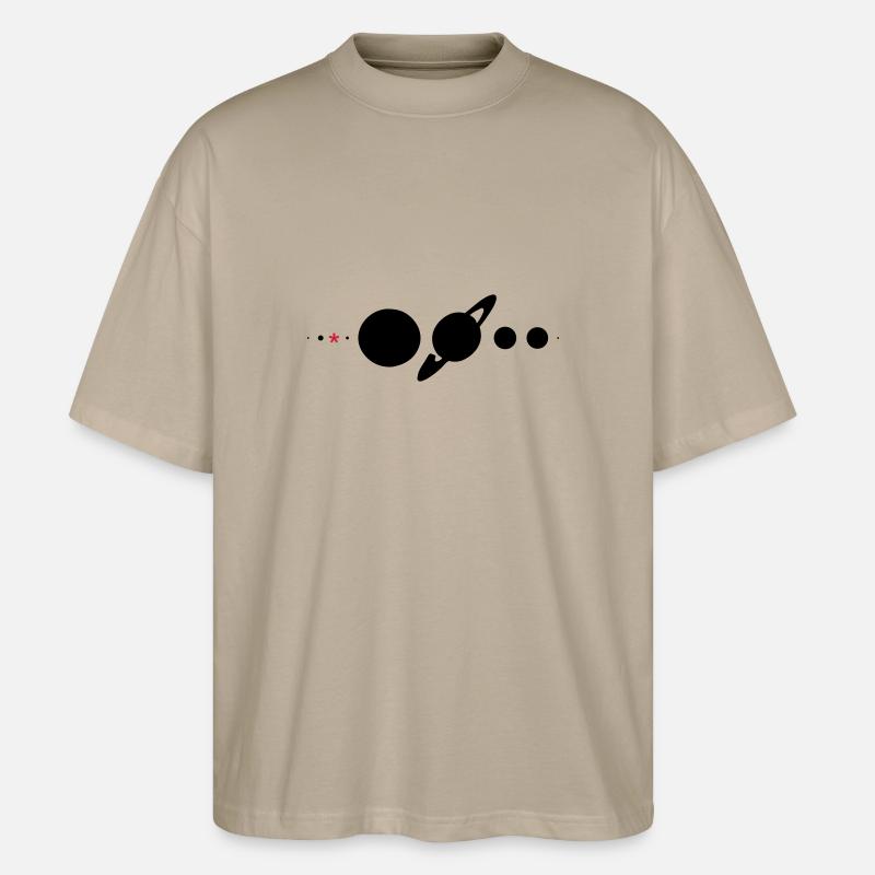Sonnensystem* - Stanley/Stella Oversized Unisex Bio T-Shirt Blaster 2.0 - Steingrau