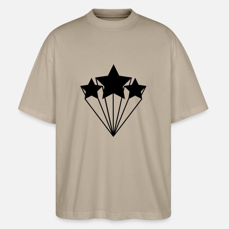 Sterne - Stanley/Stella Oversized Unisex Bio T-Shirt Blaster 2.0 - Steingrau