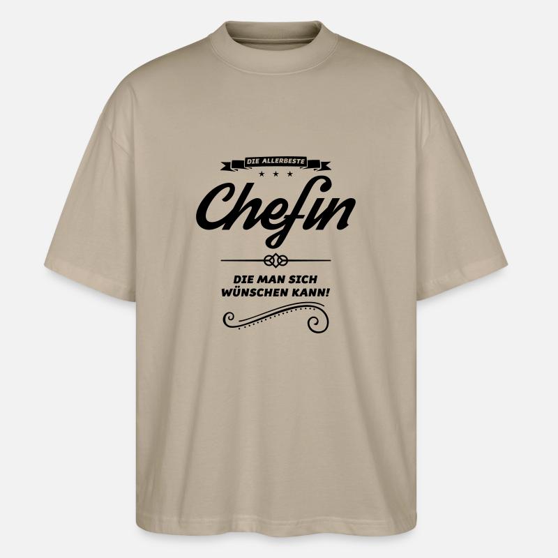 chefin allerbeste - Stanley/Stella Oversized Unisex Bio T-Shirt Blaster 2.0 - Steingrau