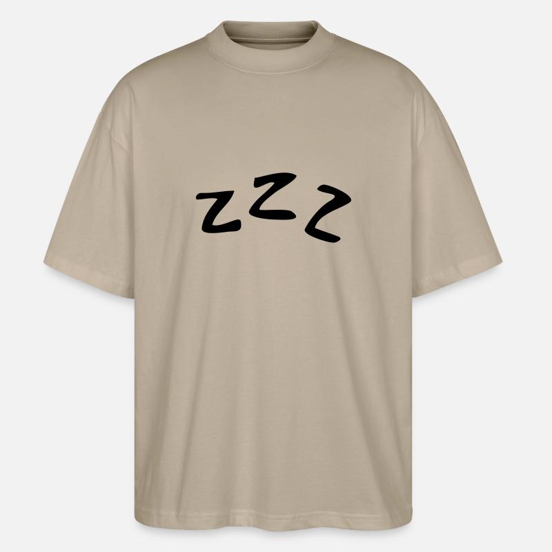 Sleeping ZZZ - Stanley/Stella Oversized Unisex Bio T-Shirt Blaster 2.0 - Steingrau