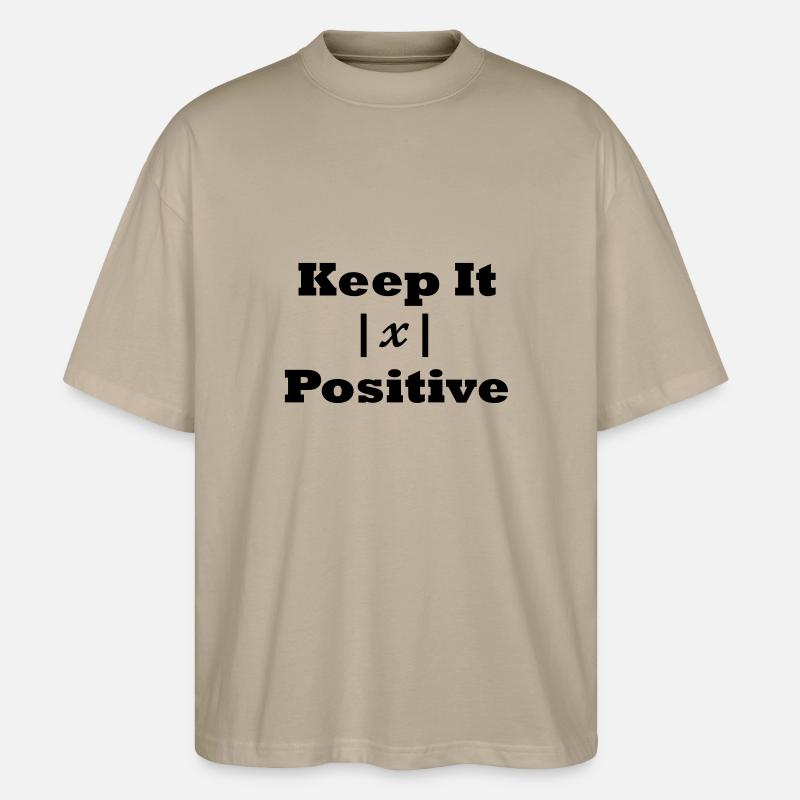 Halte es positiv - Stanley/Stella Oversized Unisex Bio T-Shirt Blaster 2.0 - Steingrau