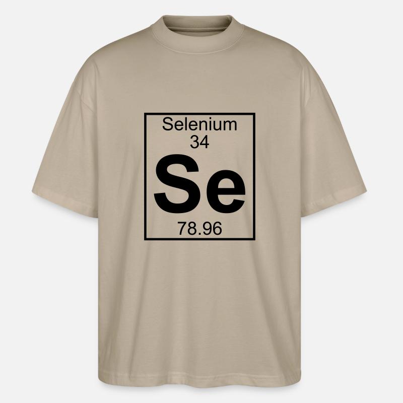 Selenium (Se) (element 34) - Stanley/Stella Oversized Unisex Organic T-shirt Blaster 2.0 - stone