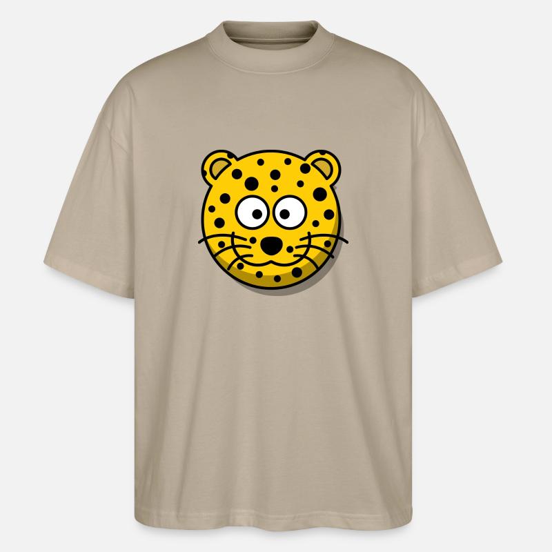 Leopard - Stanley/Stella Oversized Unisex Bio T-Shirt Blaster 2.0 - Steingrau