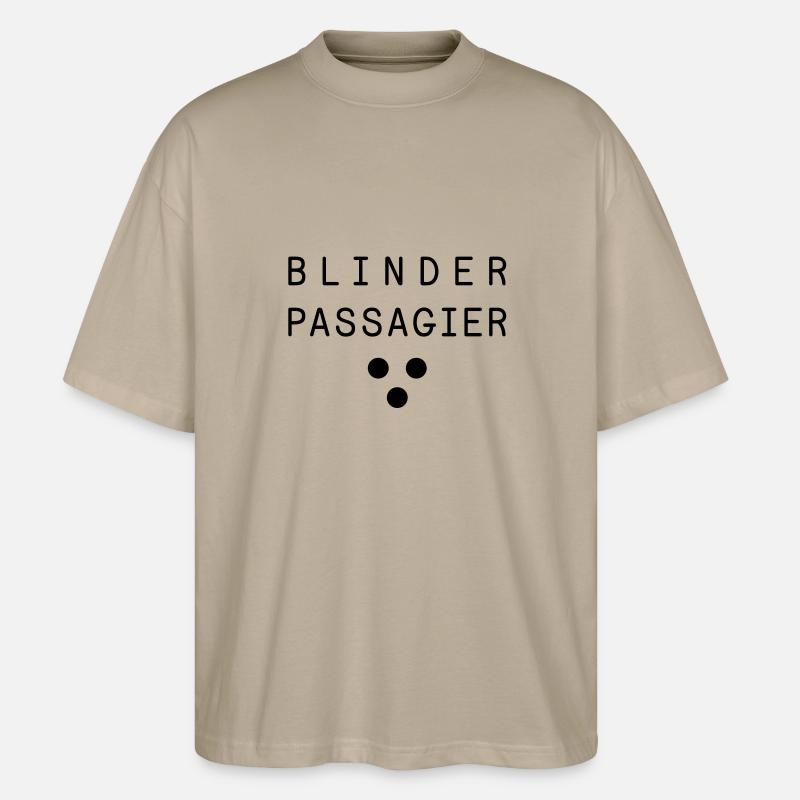 Blinder Passagier - Stanley/Stella Oversized Unisex Bio T-Shirt Blaster 2.0 - Steingrau