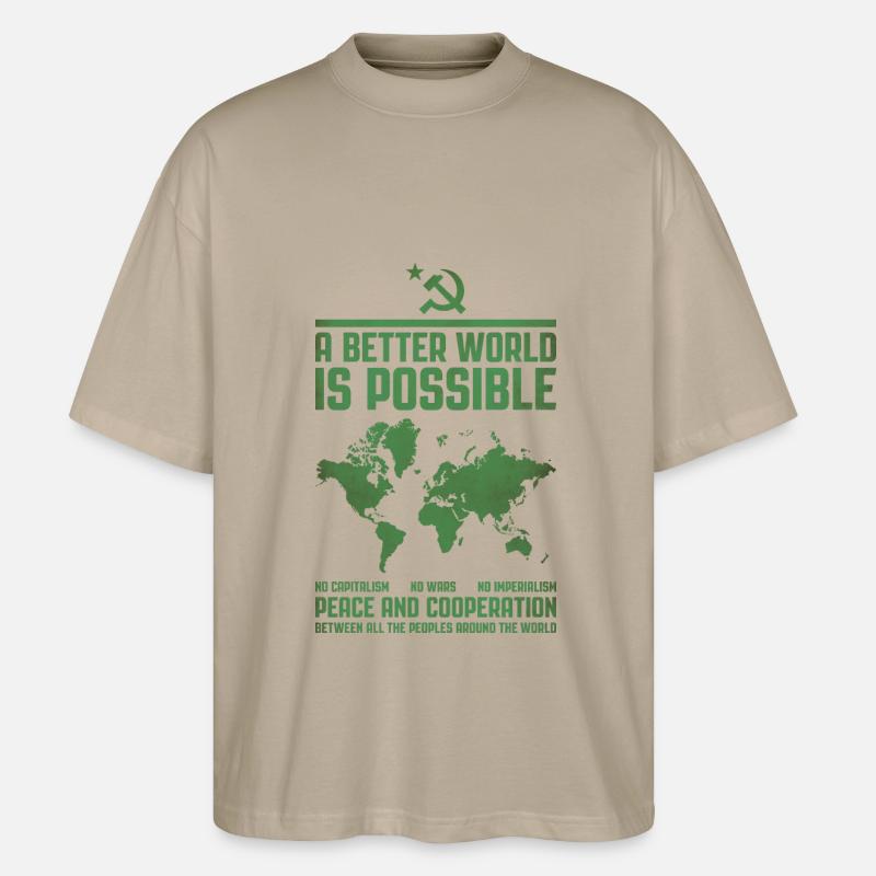 A Better World 2 - Stanley/Stella Oversized Unisex Organic T-shirt Blaster 2.0 - stone