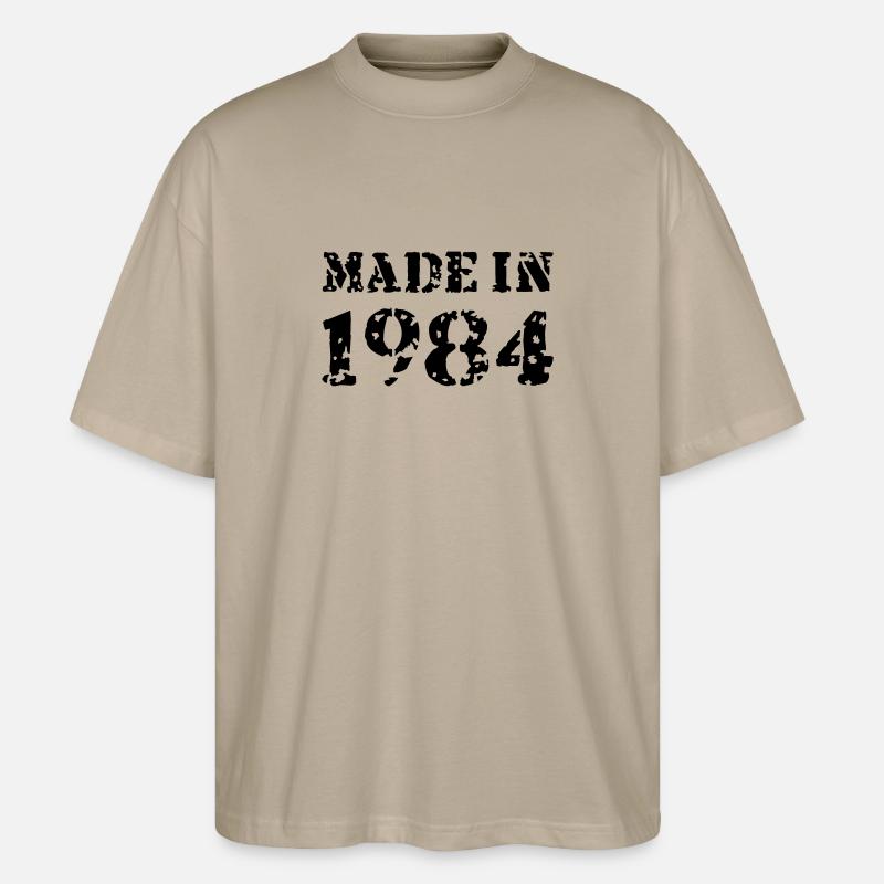 Made in 1984 - Stanley/Stella Oversized Unisex Bio T-Shirt Blaster 2.0 - Steingrau