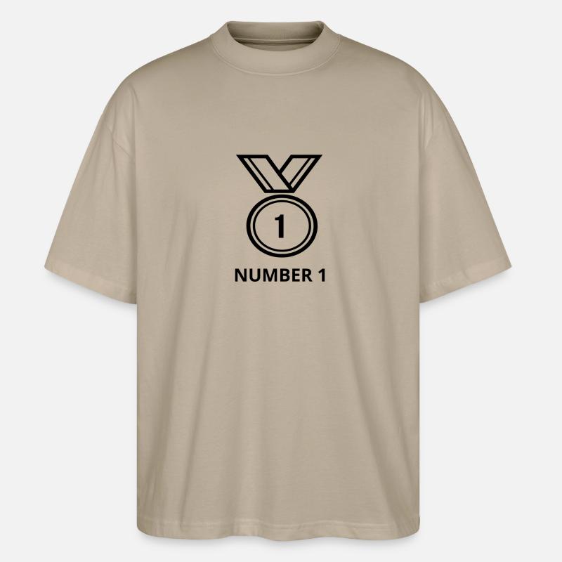 Numéro une médaille - T-shirt bio Blaster 2.0 coupe oversize Stanley/Stella Unisexe - gris pierre