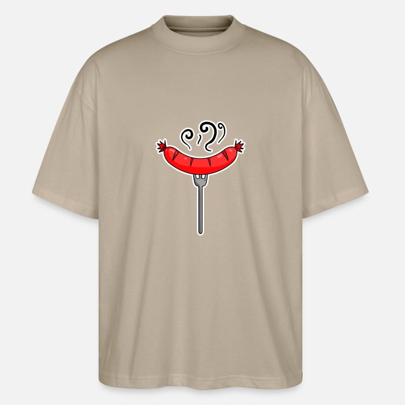 Wurst - Stanley/Stella Oversized Unisex Bio T-Shirt Blaster 2.0 - Steingrau
