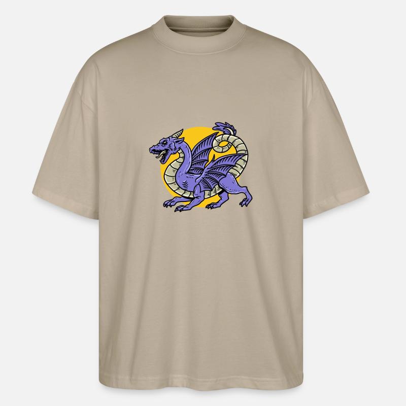 Fantasy RPG Dragon Magic Dungeon - T-shirt bio Blaster 2.0 coupe oversize Stanley/Stella Unisexe - gris pierre