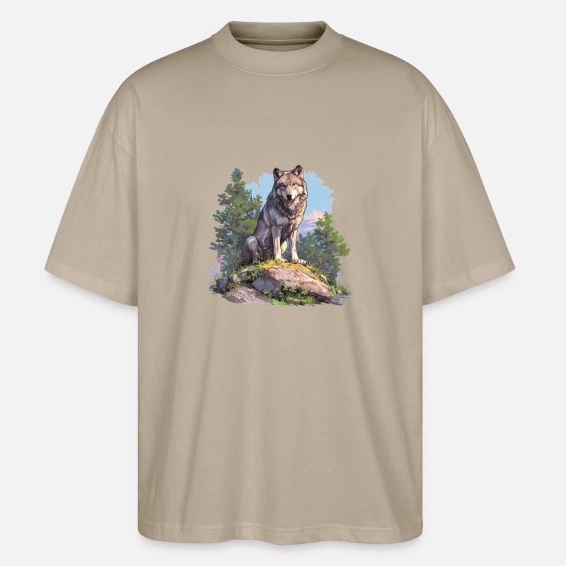 Loups Loup - T-shirt bio Blaster 2.0 coupe oversize Stanley/Stella Unisexe - gris pierre
