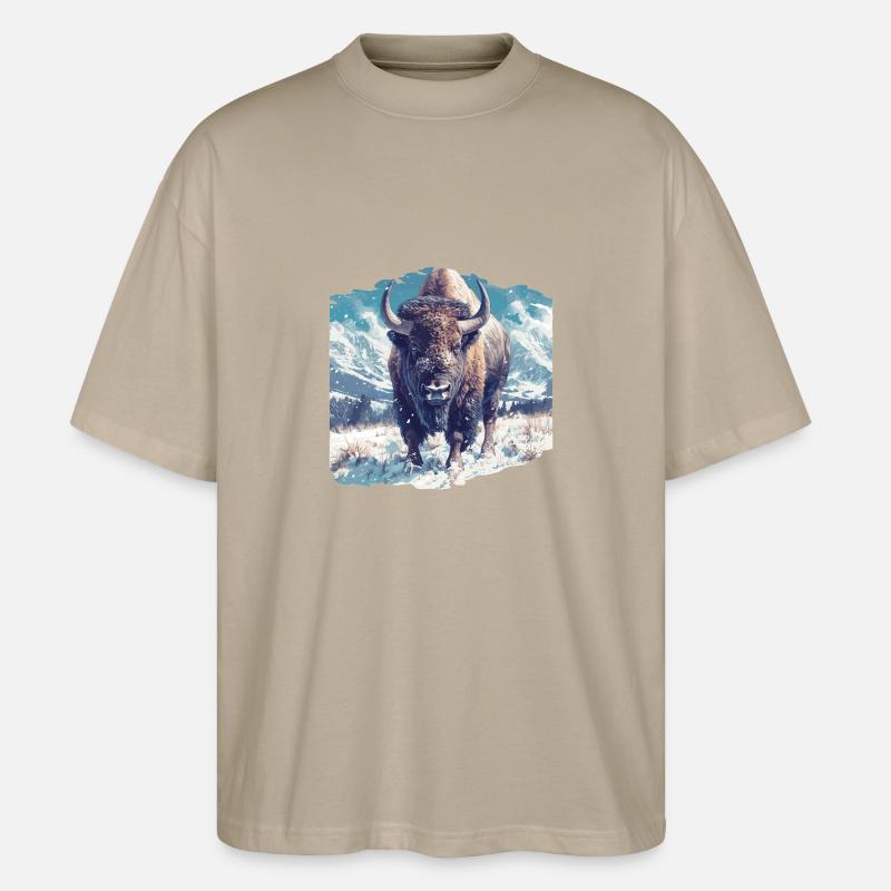 Bisons Bison - T-shirt bio Blaster 2.0 coupe oversize Stanley/Stella Unisexe - gris pierre