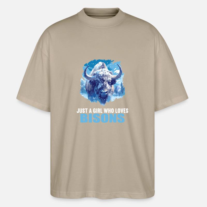 Bisons Bison - Stanley/Stella Oversized Unisex Bio T-Shirt Blaster 2.0 - Steingrau