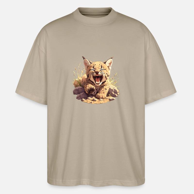 Bobcats Rotluchse Rotluchs Luchs - Stanley/Stella Oversized Unisex Bio T-Shirt Blaster 2.0 - Steingrau