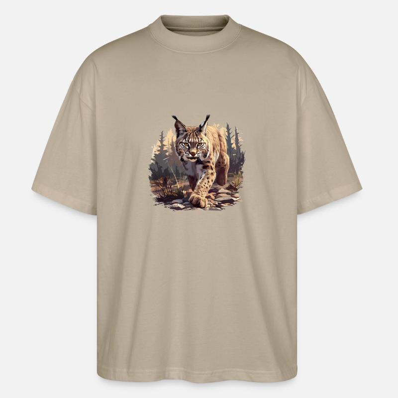 Bobcats Rotluchse Rotluchs Luchs - Stanley/Stella Oversized Unisex Bio T-Shirt Blaster 2.0 - Steingrau