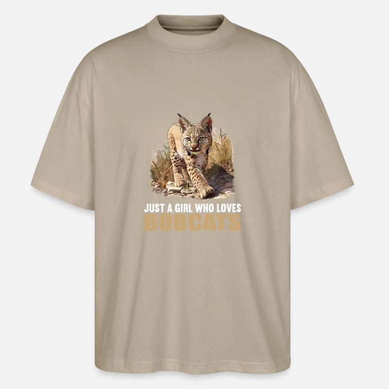 Bobcats Rotluchse Rotluchs Luchs - Stanley/Stella Oversized Unisex Bio T-Shirt Blaster 2.0 - Steingrau