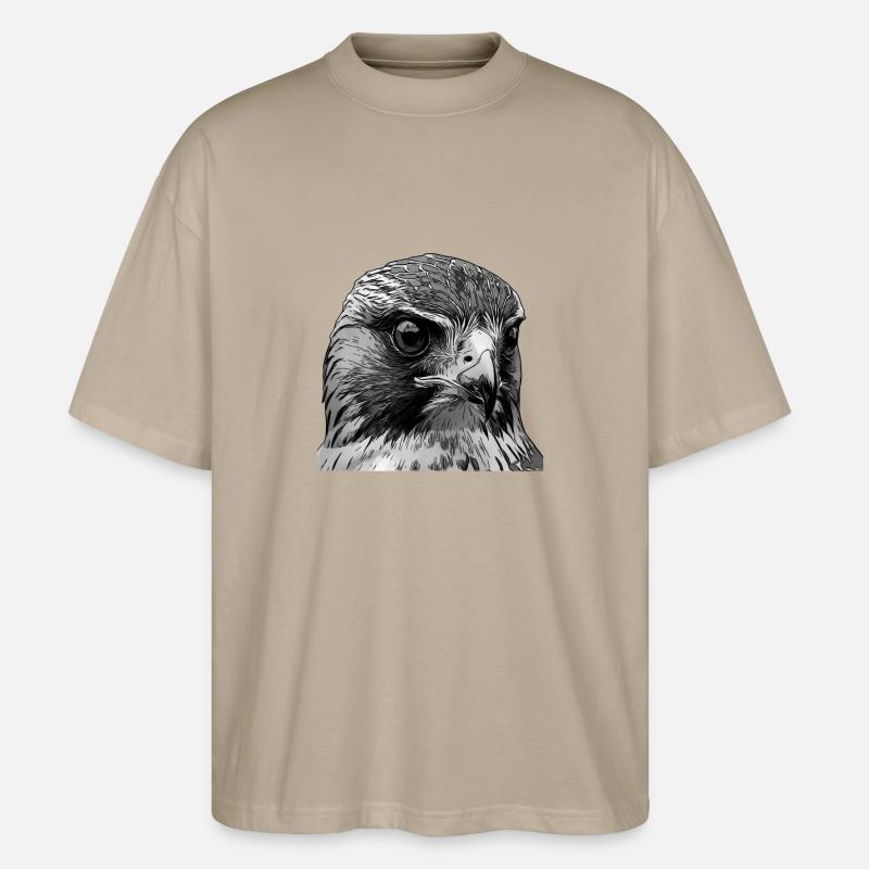 Falken Vogel - Stanley/Stella Oversized Unisex Bio T-Shirt Blaster 2.0 - Steingrau