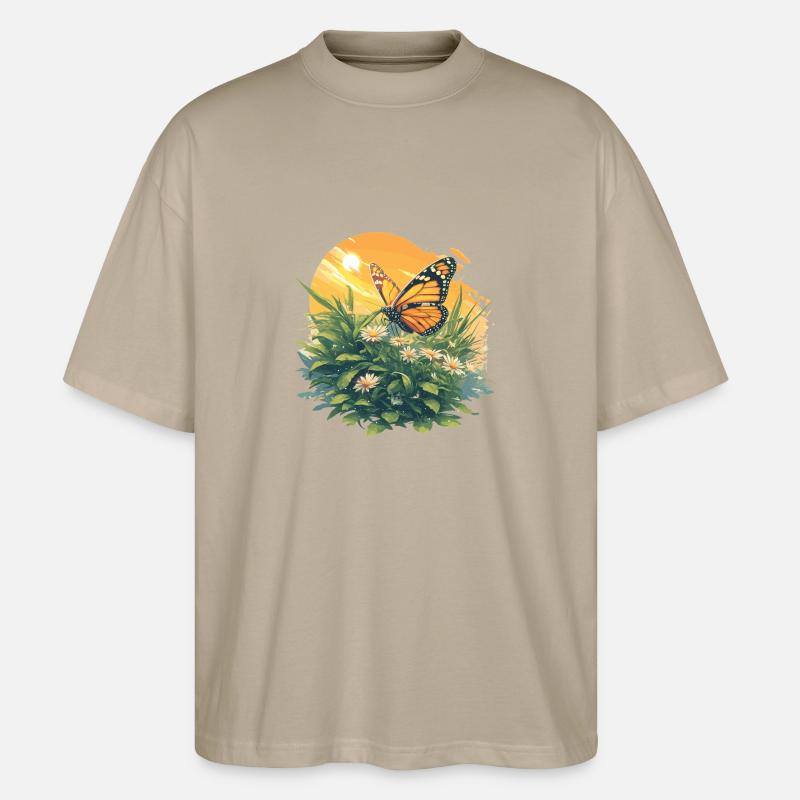 papillon papillons papillon papillon - T-shirt bio Blaster 2.0 coupe oversize Stanley/Stella Unisexe - gris pierre