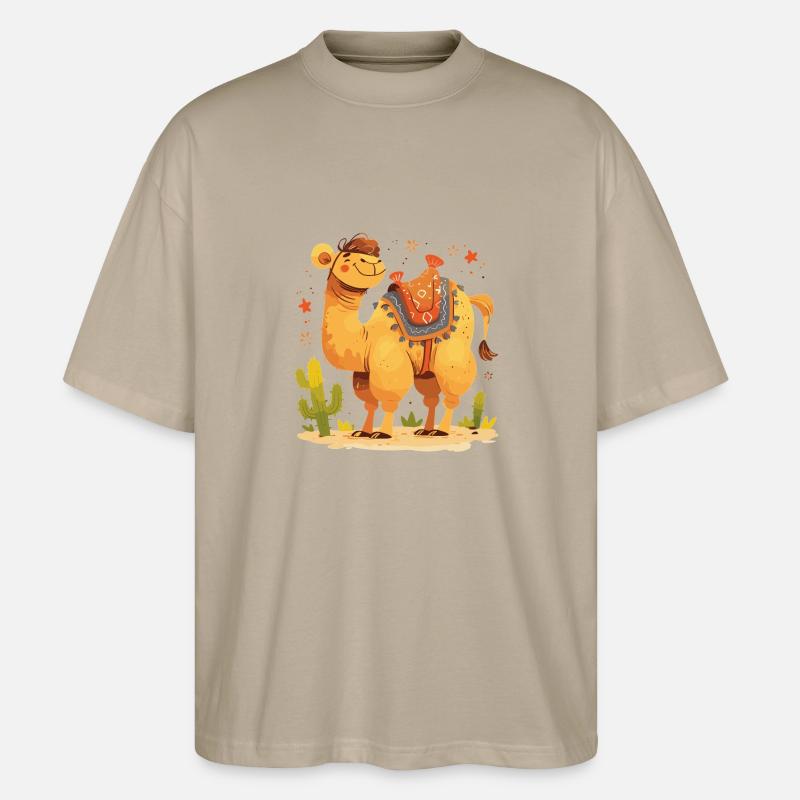 Camel Kamele Kamel - Stanley/Stella Oversized Unisex Organic T-shirt Blaster 2.0 - stone