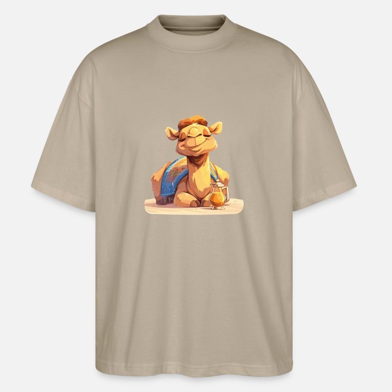 Camel Kamele Kamel - Stanley/Stella Oversized Unisex Organic T-shirt Blaster 2.0 - stone