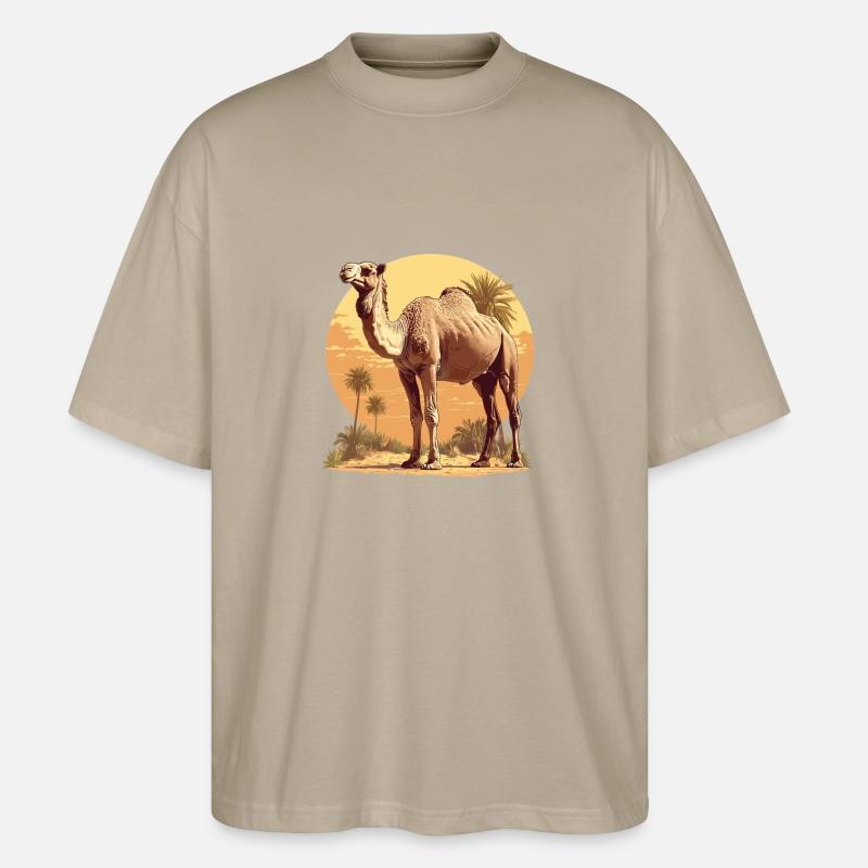 Camel Kamele Kamel - Stanley/Stella Oversized Unisex Organic T-shirt Blaster 2.0 - stone