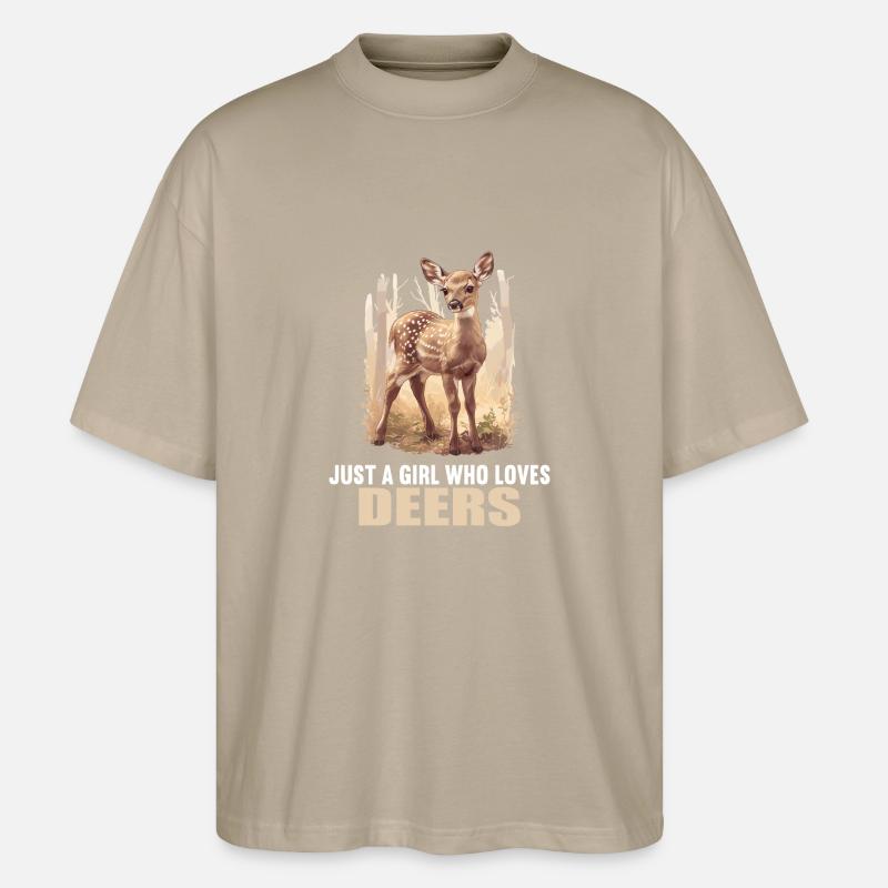 Hirsche Hirsch - Stanley/Stella Oversized Unisex Bio T-Shirt Blaster 2.0 - Steingrau