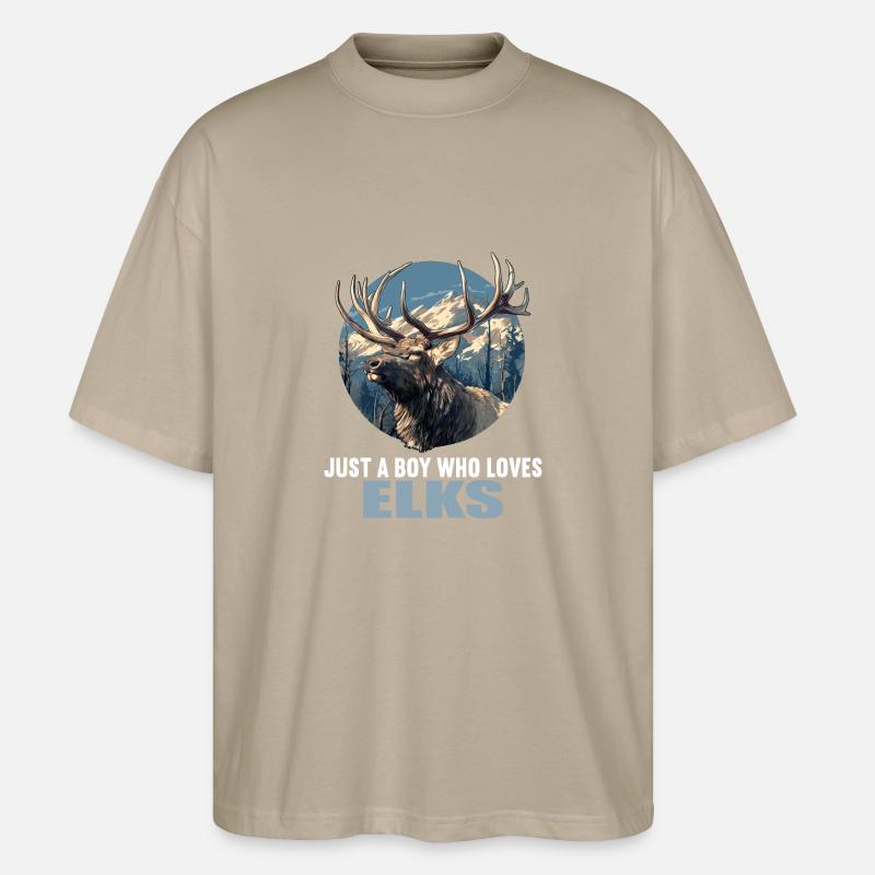 Elche Elch - Stanley/Stella Oversized Unisex Bio T-Shirt Blaster 2.0 - Steingrau