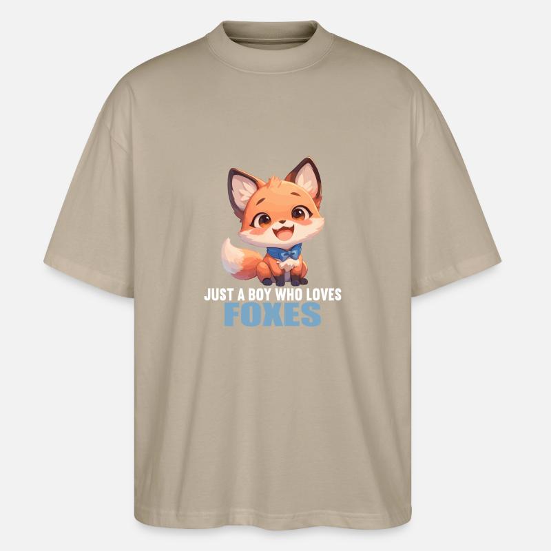 Foxes Fox - Stanley/Stella Oversized Unisex Organic T-shirt Blaster 2.0 - stone