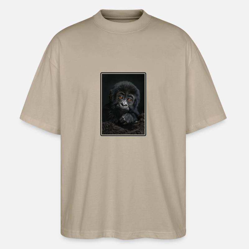 Gorillas Gorilla - Stanley/Stella Oversized Unisex Organic T-shirt Blaster 2.0 - stone