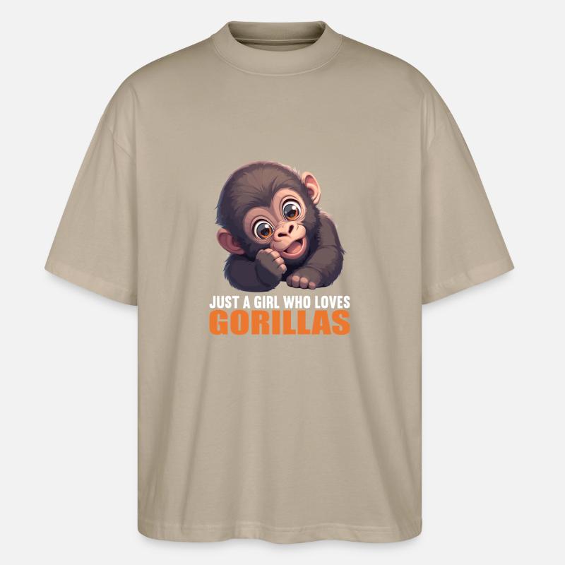 Gorillas Gorilla - Stanley/Stella Oversized Unisex Organic T-shirt Blaster 2.0 - stone
