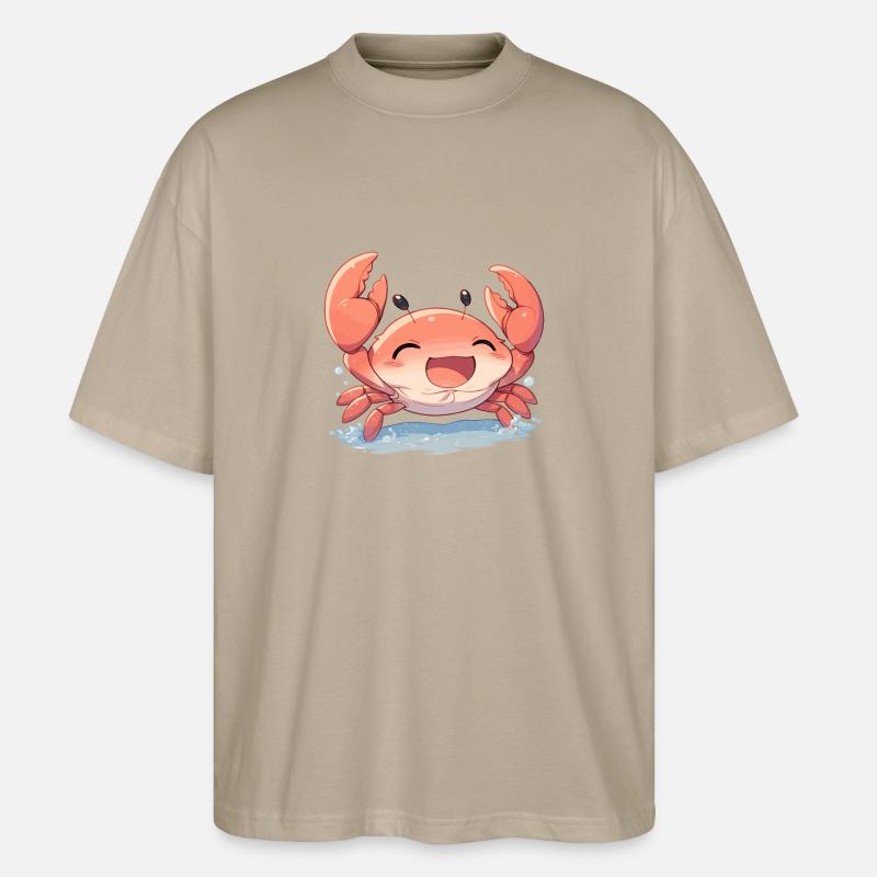 Krabbe Krabben - Stanley/Stella Oversized Unisex Bio T-Shirt Blaster 2.0 - Steingrau