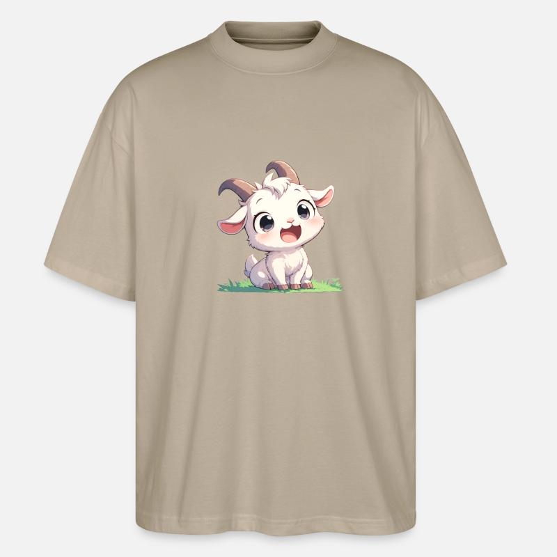 Ziegen Ziege - Stanley/Stella Oversized Unisex Bio T-Shirt Blaster 2.0 - Steingrau