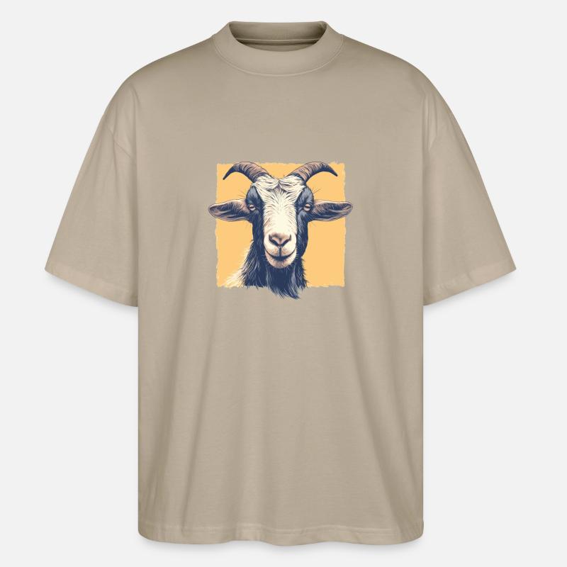 Ziegen Ziege - Stanley/Stella Oversized Unisex Bio T-Shirt Blaster 2.0 - Steingrau