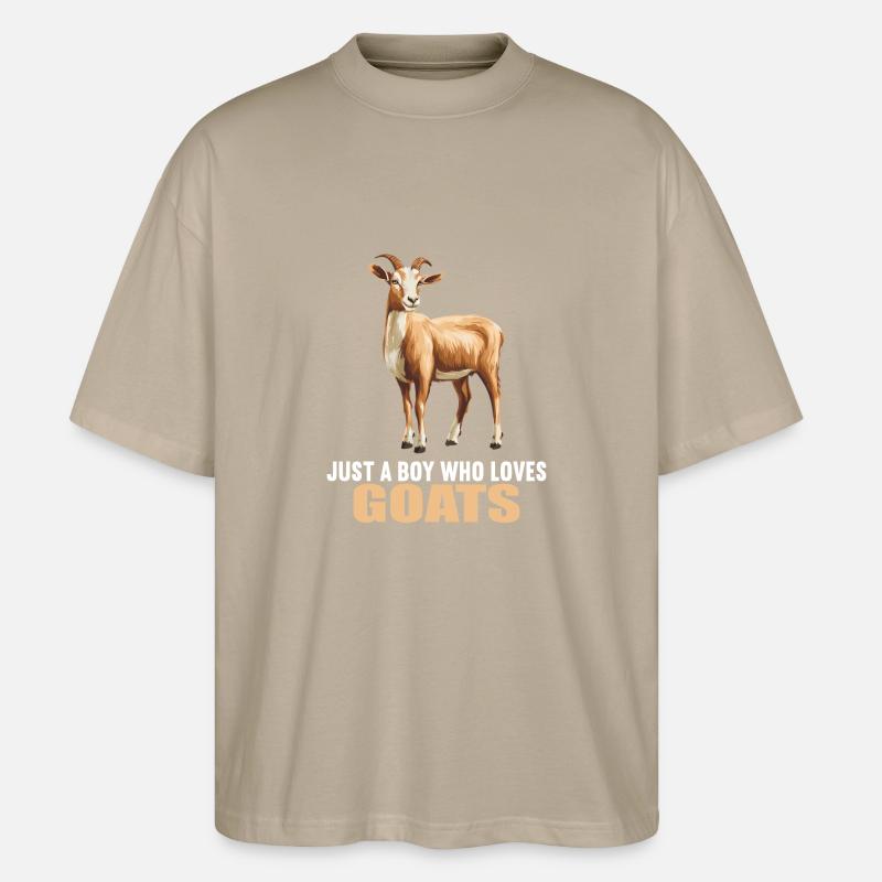 Ziegen Ziege - Stanley/Stella Oversized Unisex Bio T-Shirt Blaster 2.0 - Steingrau