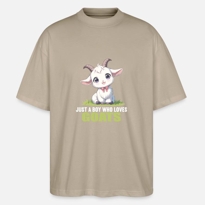 Ziegen Ziege - Stanley/Stella Oversized Unisex Bio T-Shirt Blaster 2.0 - Steingrau