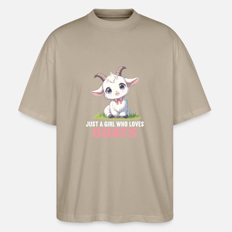 Ziegen Ziege - Stanley/Stella Oversized Unisex Bio T-Shirt Blaster 2.0 - Steingrau