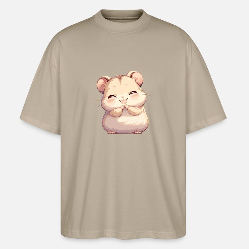 Hamster - Stanley/Stella Oversized Unisex Bio T-Shirt Blaster 2.0 - Steingrau