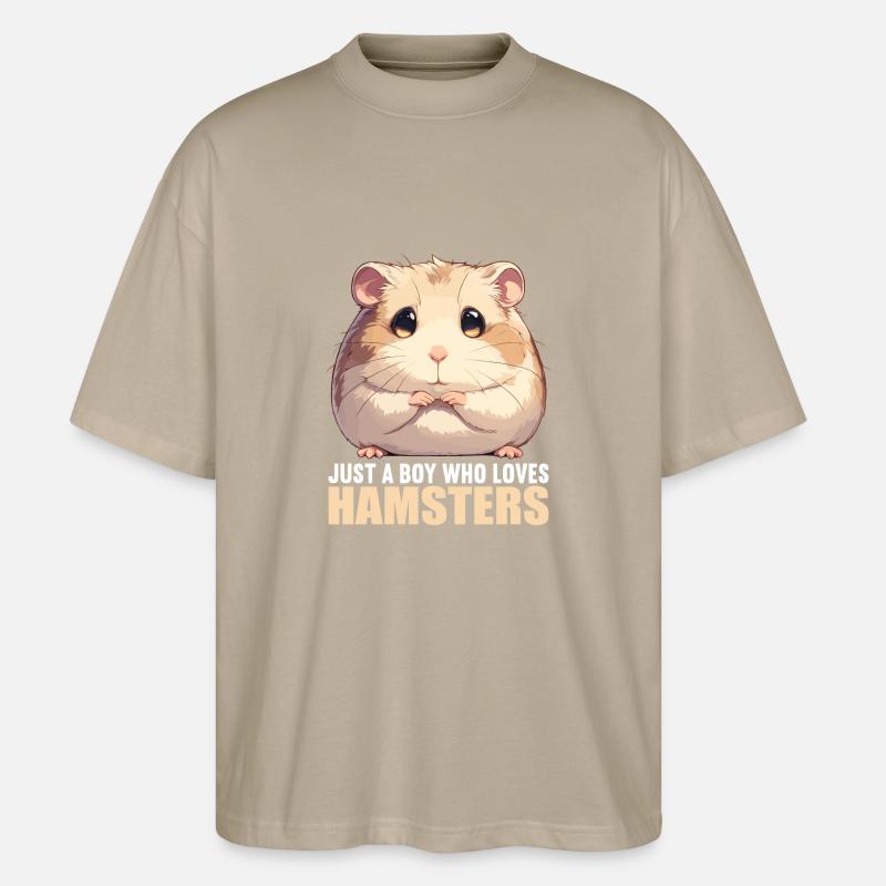Hamster - Stanley/Stella Oversized Unisex Bio T-Shirt Blaster 2.0 - Steingrau