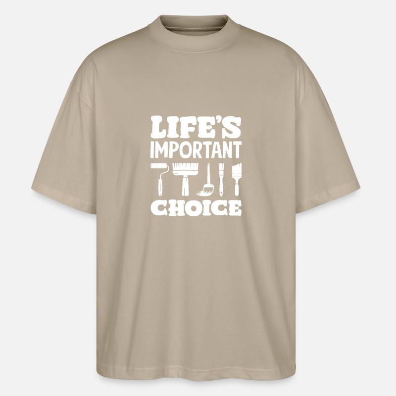 Vital Choice Painter Tools - Stanley/Stella Oversized Unisex Organic T-shirt Blaster 2.0 - stone