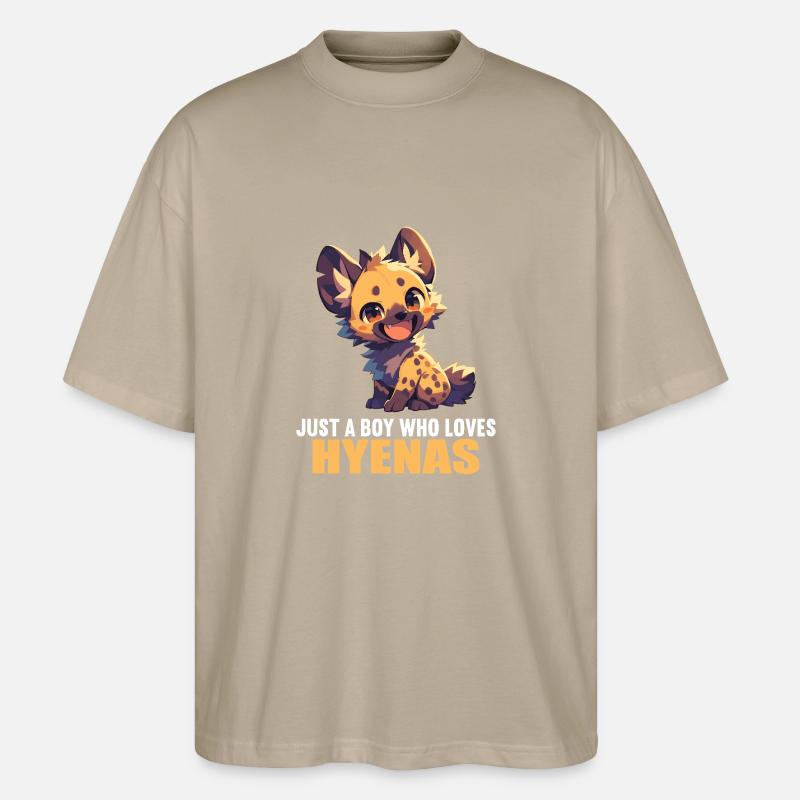 Hyänen Hyäne - Stanley/Stella Oversized Unisex Bio T-Shirt Blaster 2.0 - Steingrau